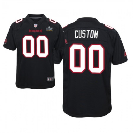 Maillot Homme Tampa Bay Buccaneers Personnalisé Nike Noir 2021 Super Bowl LV